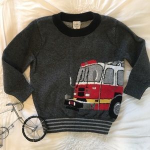 Gap Toddler Boys Fire Truck Sweater (18-24 Mos)